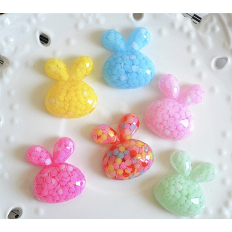 C22-Charm slime/ Dụng Cụ Trang Trí Hình Chuột Mickey &amp; Thỏ (3.2x2.8 cm)