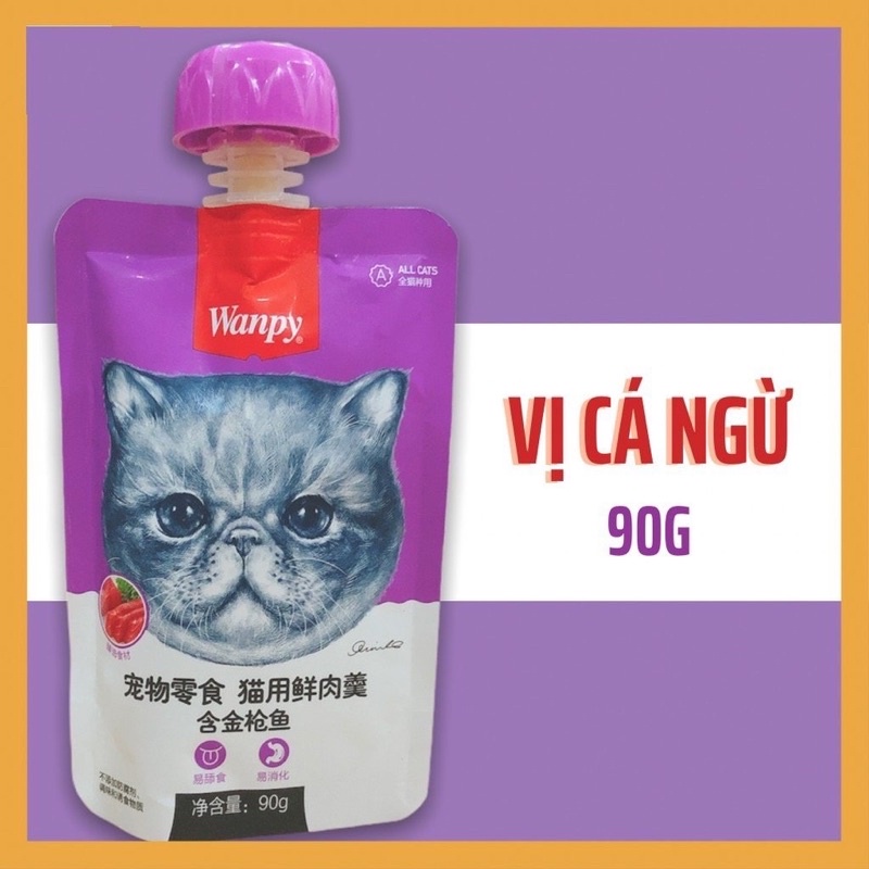 PATE WANPY NẮP VẶN 90G DÀNH CHO MÈO - HAYUMI PETSHOP