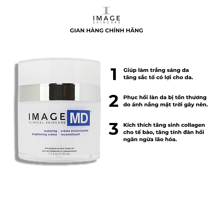 Kem sáng da mờ nám Image Skincare MD Restoring Brightening Crème With Adt Technology Tm 50 ml - Mỹ Phẩm Mai Hân
