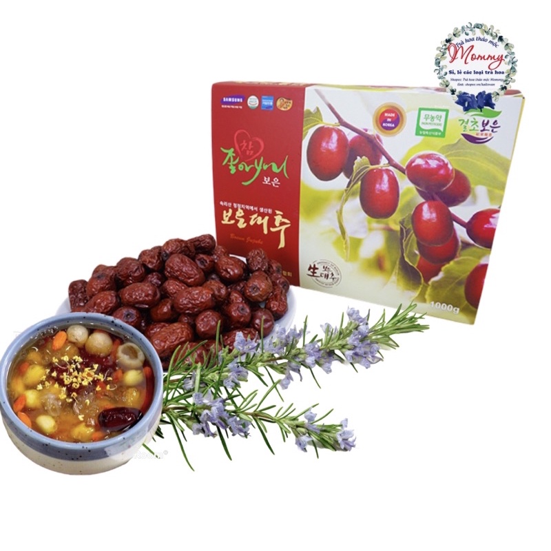 Hộp 1kg Táo đỏ sấy khô Hàn Quốc