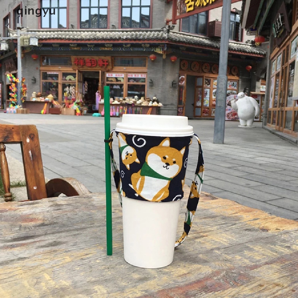 1 Túi Đựng Cốc Nước Chống Bỏng Có Tay Cầm Tiện Dụng Mang Theo Du Lịch