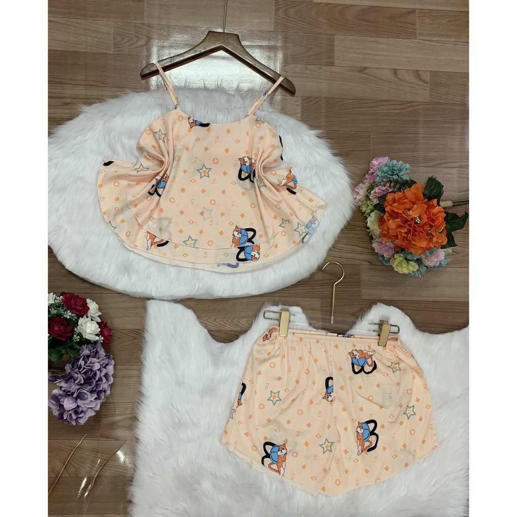 [ Mã WASTRUN4 giảm 10% tối đa 30K đơn 99K] Đồ ngủ 2 dây vải latin cao cấp