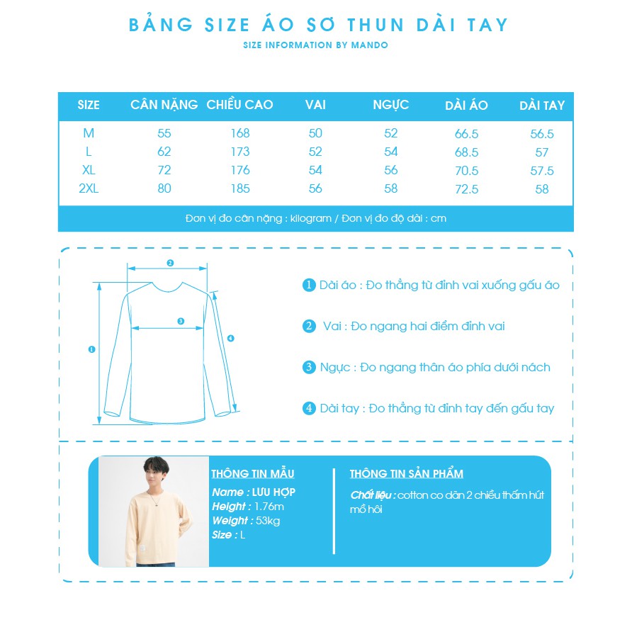 Áo Thun Thu Đông MANDO Cổ Tròn Dài Tay Kẻ Sọc Ngang Chất Cotton Hàn Form Suông Rộng Basic Thời Trang Hàn Quốc NDN072 | BigBuy360 - bigbuy360.vn