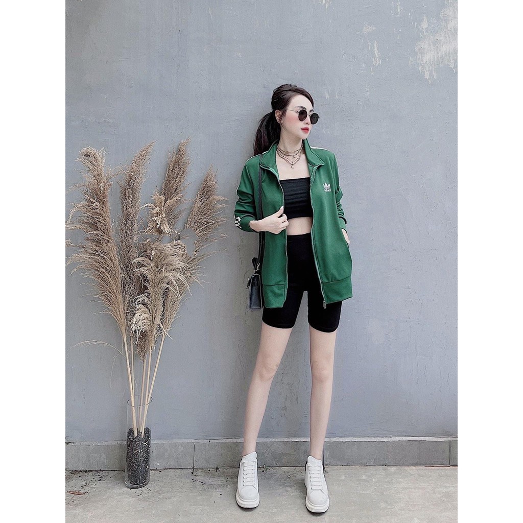 Áo khoác nỉ Hàn mùa đông 3 sọc phong cách trẻ trung cá tính, chất umi mềm co dãn, Áo kiểu nữ khoác ngoài rẻ đẹp
