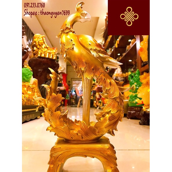 Tượng Chim Phượng Hoàng Lửa - biểu tượng cho sự khởi đầu thịnh vượng .(cao 40, dài 17, rộng 8.5)