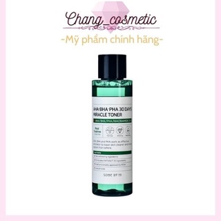 Nước hoa hồng AHA-BHA-PHA 30 days miracle toner 150ml Some by mi