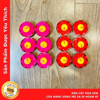 Đèn cầy hoa sen đế nhôm - Hàng chất lượng - Cửa Hàng Sa Di Hoan Hỉ