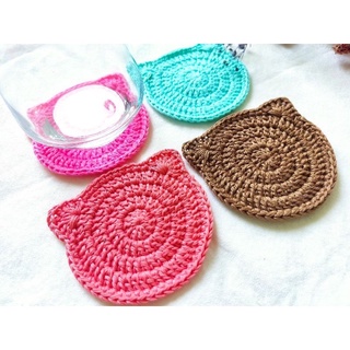 Lót ly handmade bằng sợi len thấm hút nước tốt
