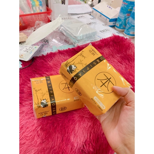 giấy ăn gấu trúc 300 tờ gói