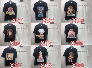  Áo Thun ADLV Vải Cotton Chất Lượng Cao Tay Ngắn In Họa Tiết Cổ Điển Cho Nam Và Nữ