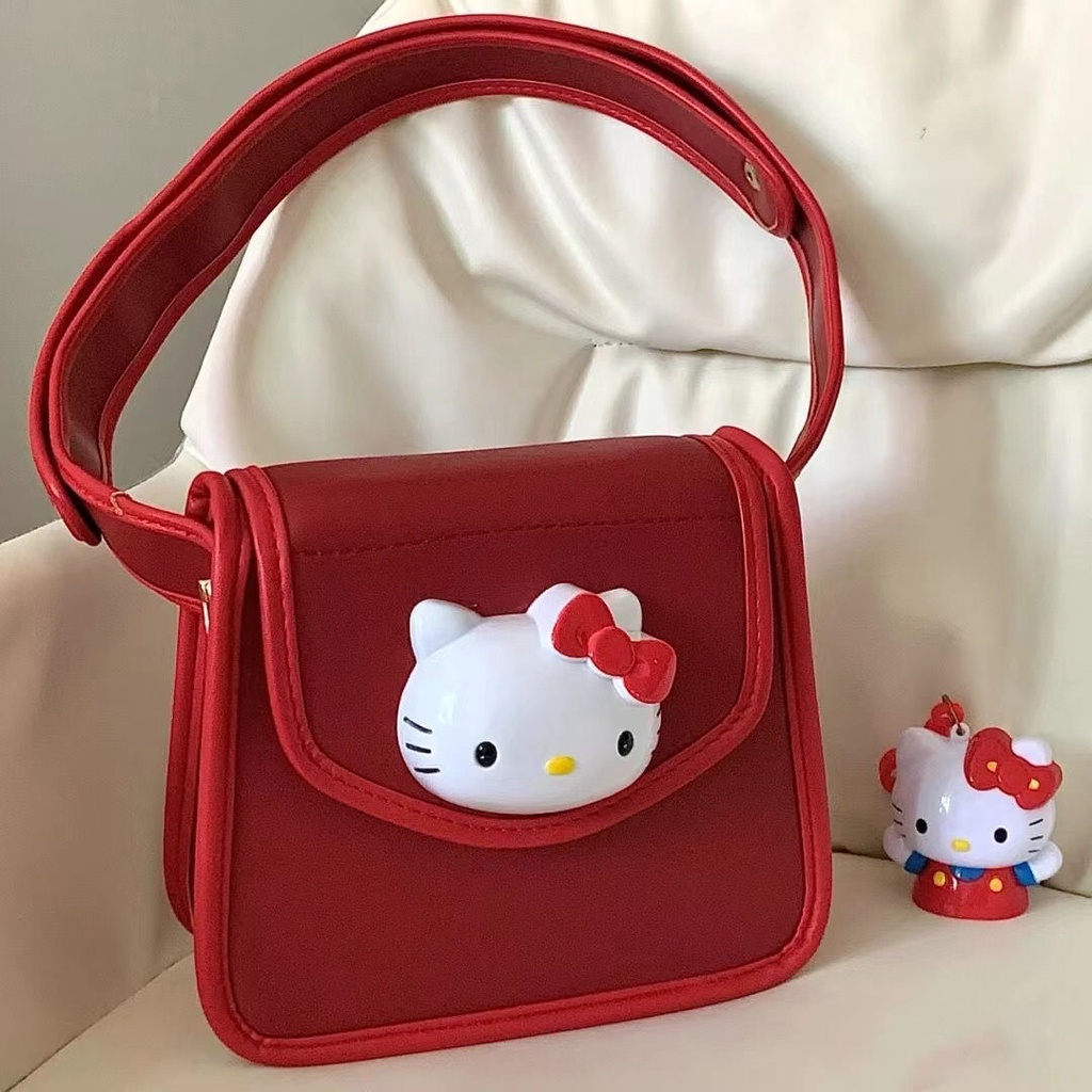 Túi Đeo Vai Hình Mèo Hello Kitty Phong Cách retro Cá Tính Mới Cho Nữ