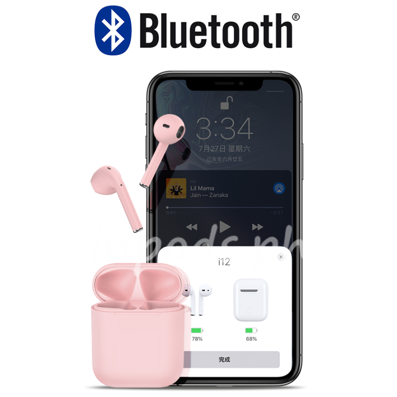 SIÊU KHUYẾN MÃI Tai Nghe Bluetooth Không Dây I12 In-Ear Cho Iphone / Android Tiện Dụng