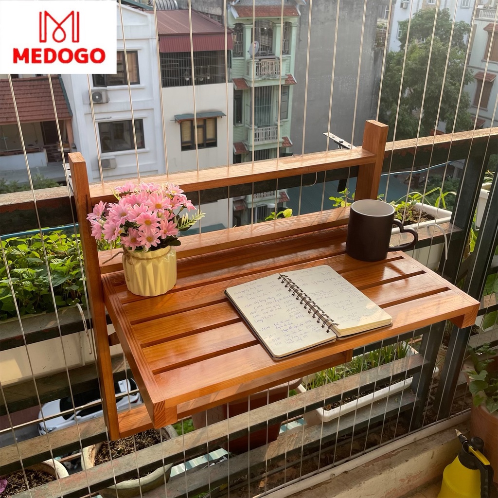 Bàn treo ban công MEDOGO, bàn treo ban công trang trí BBC-01