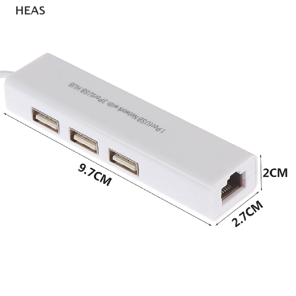 Thiết bị HUB 3 cổng USB 2.0 chuyển đổi mạng RJ45 Lan sang Ethernet ID