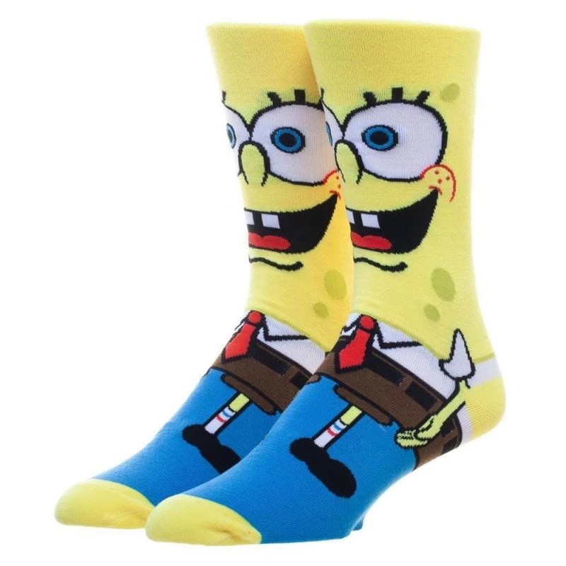 Vớ Tất Cổ Cao Chất Liệu Polyester In Họa Tiết Hoạt Hình Spongebob Cho Nam Và Nữ