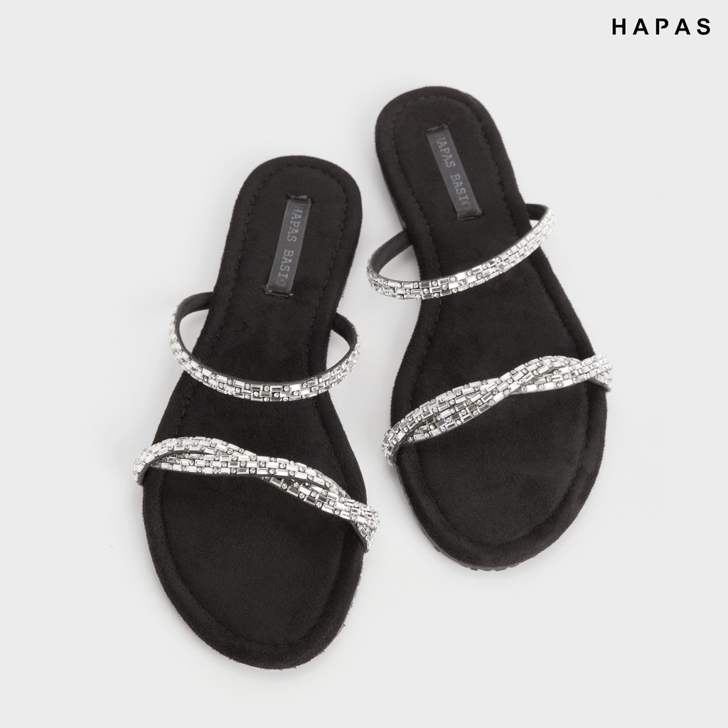 Dép Sandal Nữ Cao Cấp Quai Xoắn Đính Đá - 08 HAPAS- DEP175