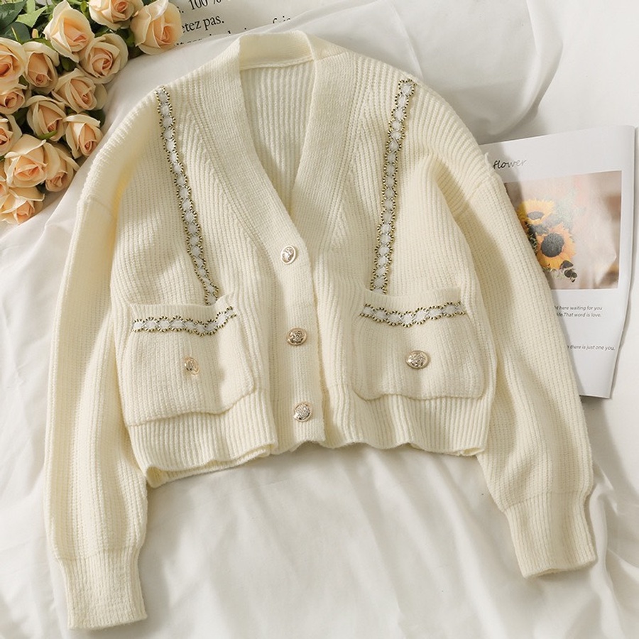 Áo khoác ngoài cardigan nữ form rộng, áo cardigan nữ OMI chất liệu len mịn 2 màu đen trắng | BigBuy360 - bigbuy360.vn