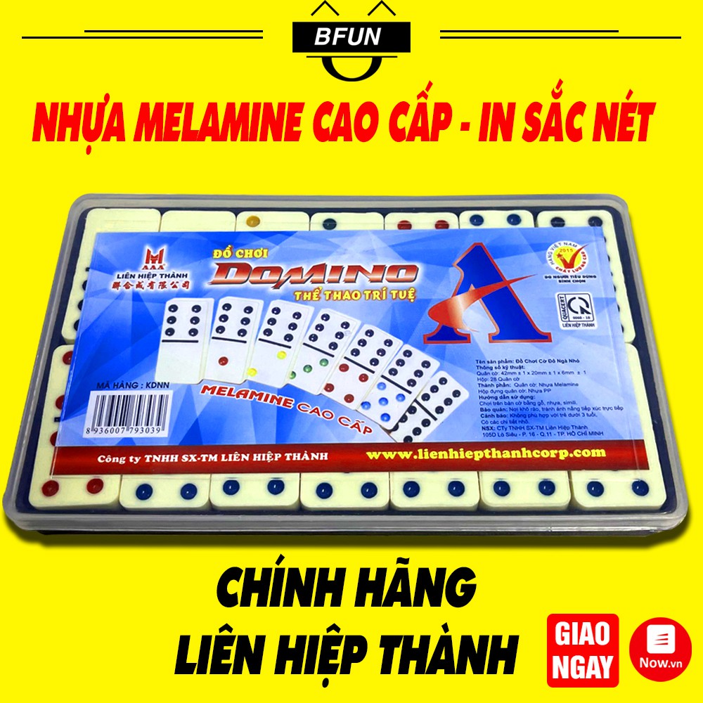 (GIÁ SỈ) Cờ DOMINO Ngà CAO CẤP LIÊN HIỆP THÀNH - Bộ Cờ Nhựa MELAMINE - Đồ Chơi Trẻ Em BFUN