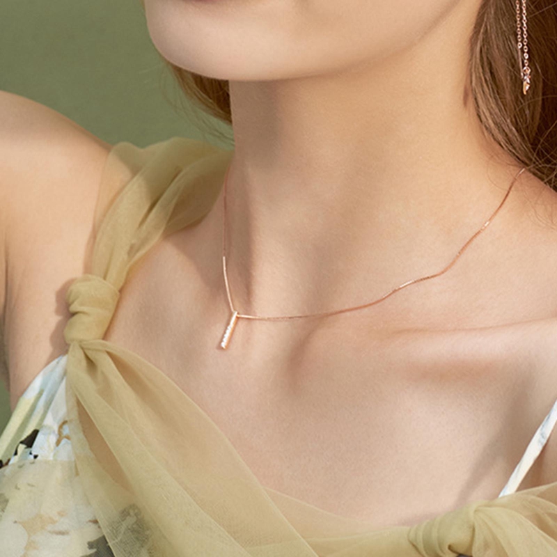 Dây chuyền S925 đính đá zircon phong cách đơn giản thời trang cho nữ