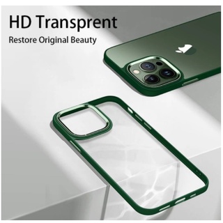 (xanh rêu) iPhone 13,13 Pro,13 Pro max, 12 Pro max,11 Pro max _ Ốp lưng trong viền màu chính hãng X&M Chống ố màu