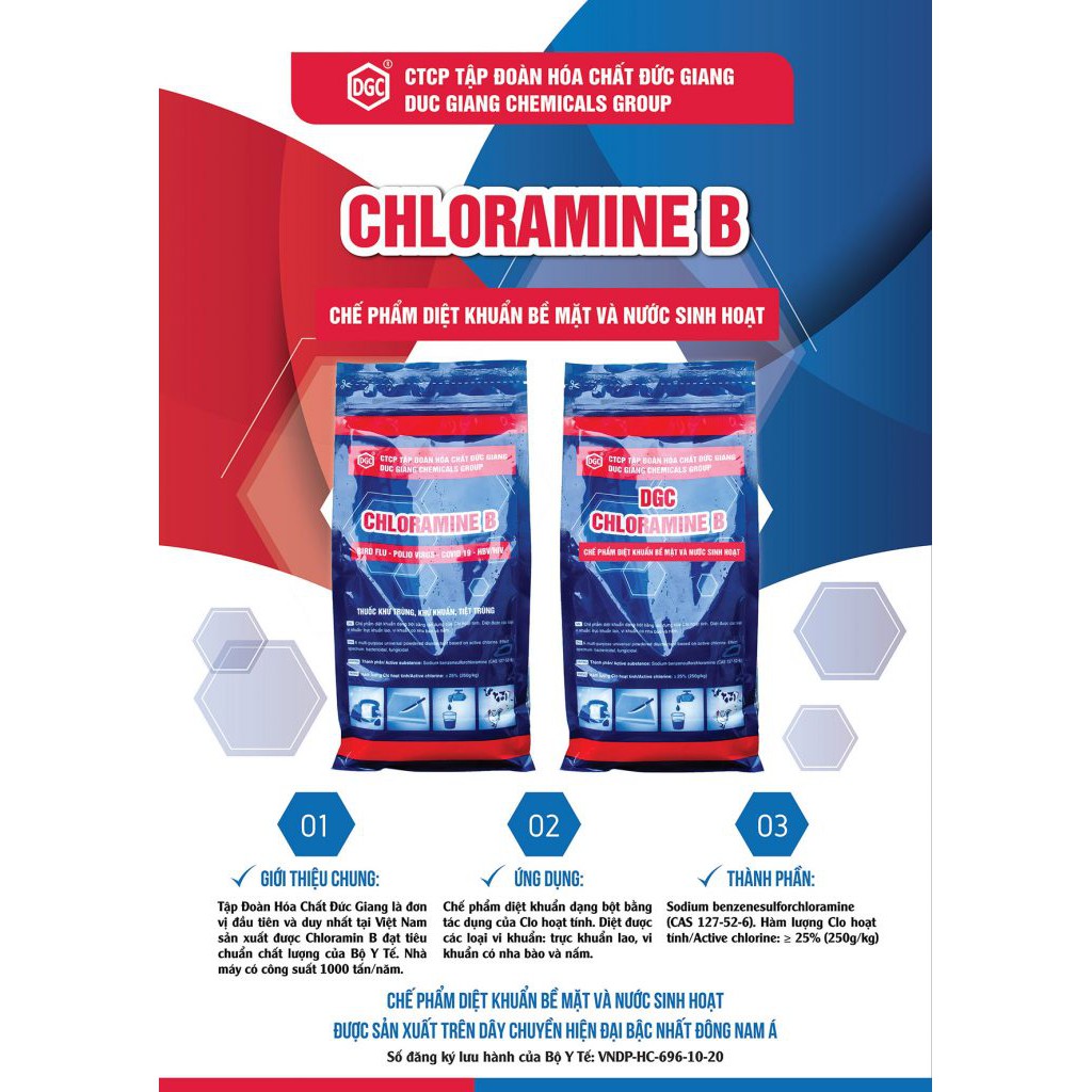  Thuốc khử trùng diệt khuẩn D&G Chloramine B (Cloramin B)