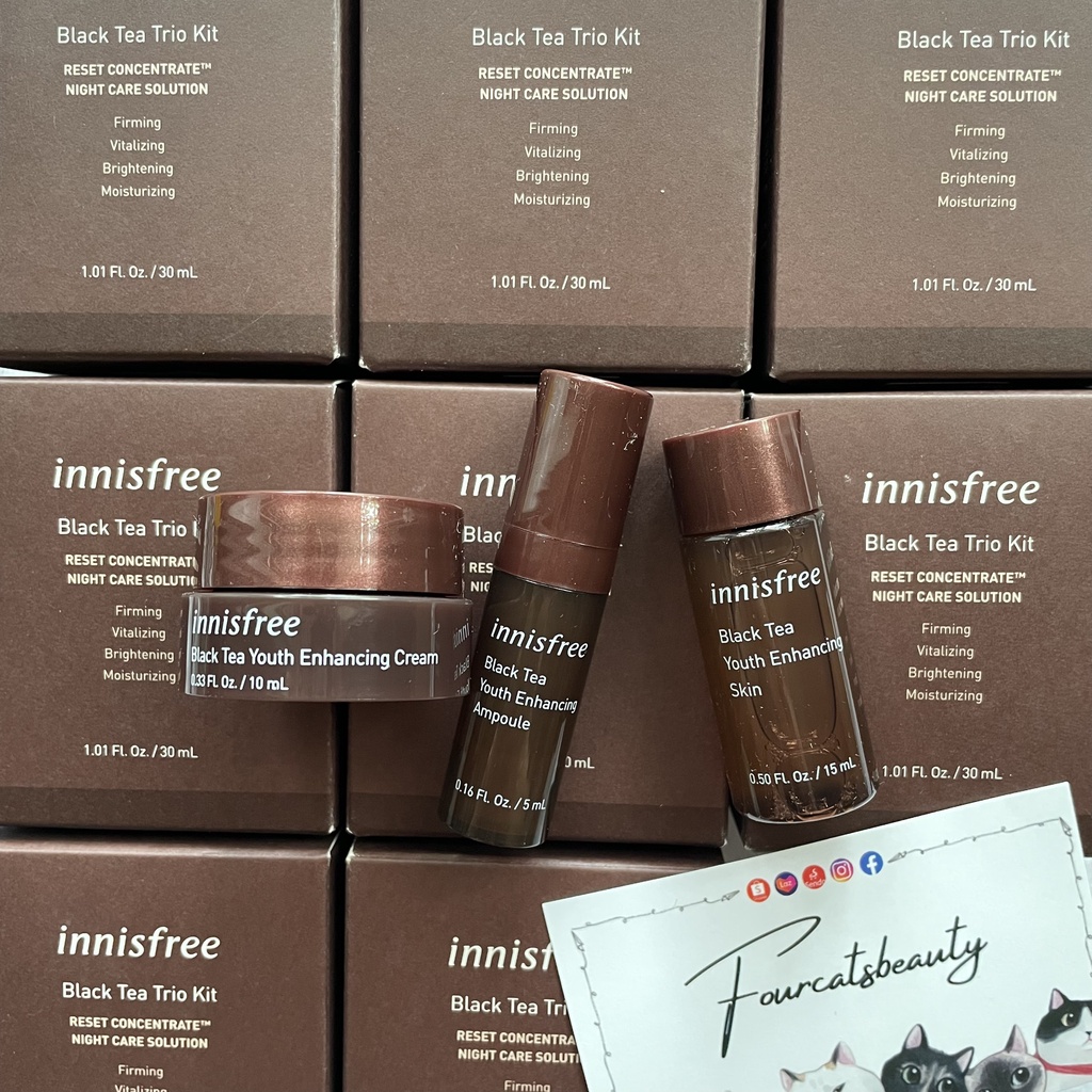 Bộ Sản Phẩm 4 Món Chống Lão Hóa Innisfree Black Tea Youth