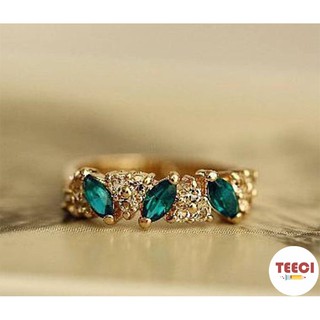 Nhẫn 3 Viên Cườm TINISO9014