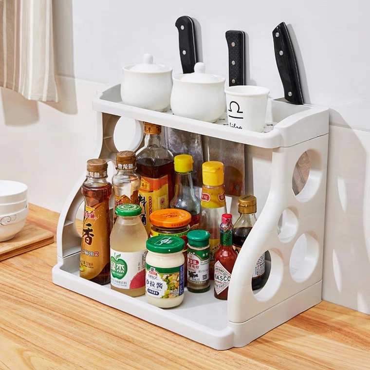 Kệ Gia Vị Nhà Bếp Đa Năng Kệ Đựng Gia Vị 2 Tầng Nhựa Hình Chữ H 88277 Shop Đức Tài Store