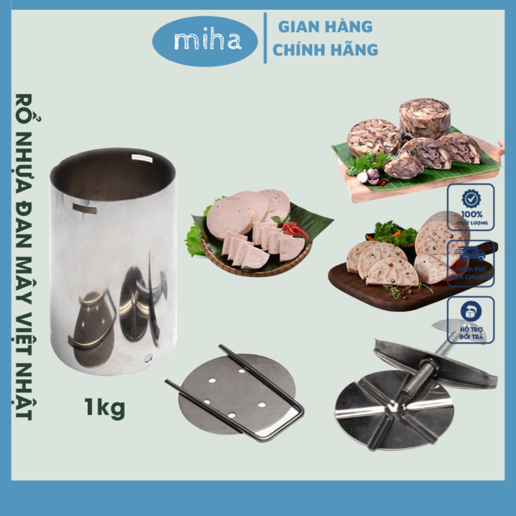 Khuôn làm giò inox 1kg, khuôn giò xào hay khuôn làm giò thủ