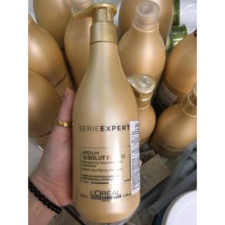 Dầu gội phục hồi tóc hư tổn L'oreal Absolute Repair Lipidium - 500ml