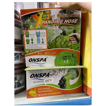 Bộ vòi xịt nước ONSPA dài 20m ,đầu xịt 7 tia tăng áp chuyên dùng tưới cây,rửa xe- Dụng Cụ Làm Vườn Minh Minh