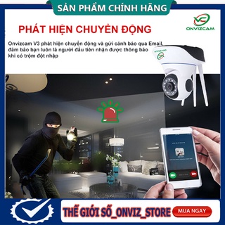 Camera chống trộm ONVIZCAM v3 sử dụng trong nhà, xoay 360 độ dễ cài đặt kết nối điện thoại app Careca thumbnail