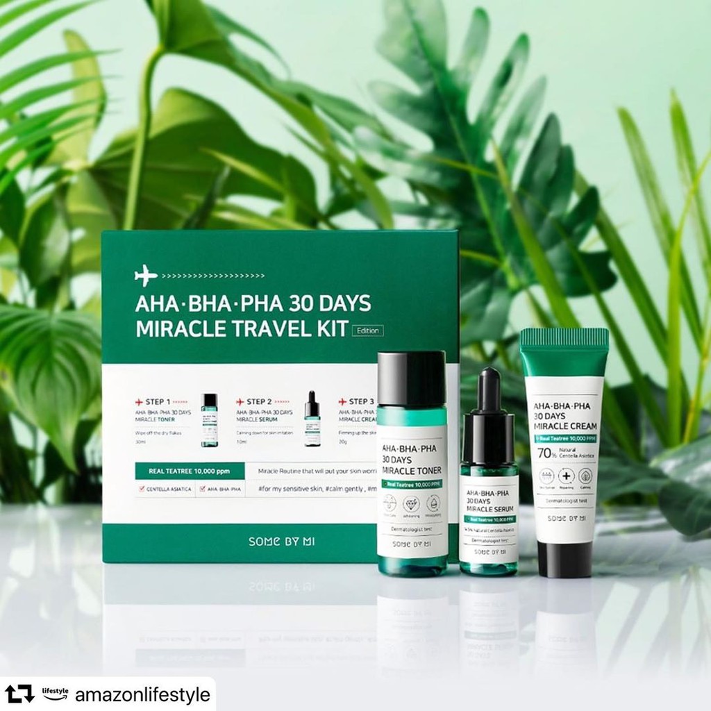 Bộ Kit 3 Sản Phẩm Dưỡng Da Giảm Mụn Some By Mi AHABHAPHA 30 Days Miracle Travel Kit