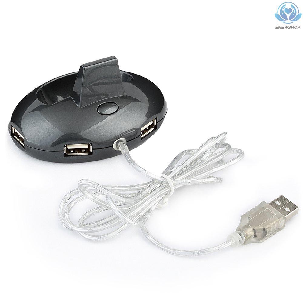 【enew】2.4G Wireless Rechargeable Mouse Optical 6D Gaming Mouse with 4 Ports USB Hub Charging Dock 1200DPI MG-012 Grey