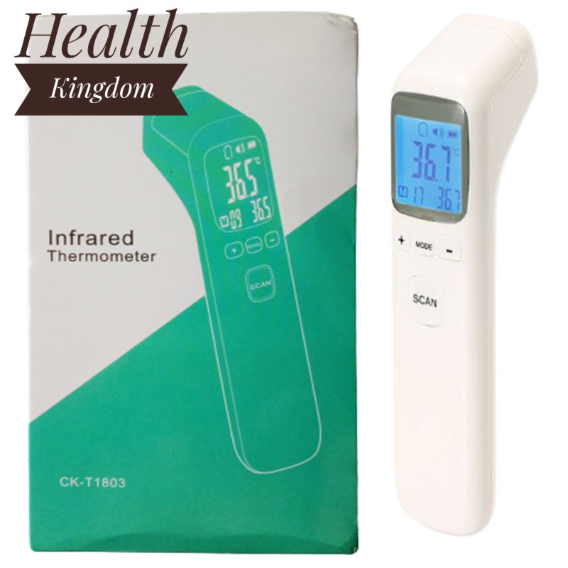 Nhiệt kế điện tử hồng ngoại Health Kingdom, hàng loại 1, tặng gói khẩu trang thời trang Hàn Quốc 15K