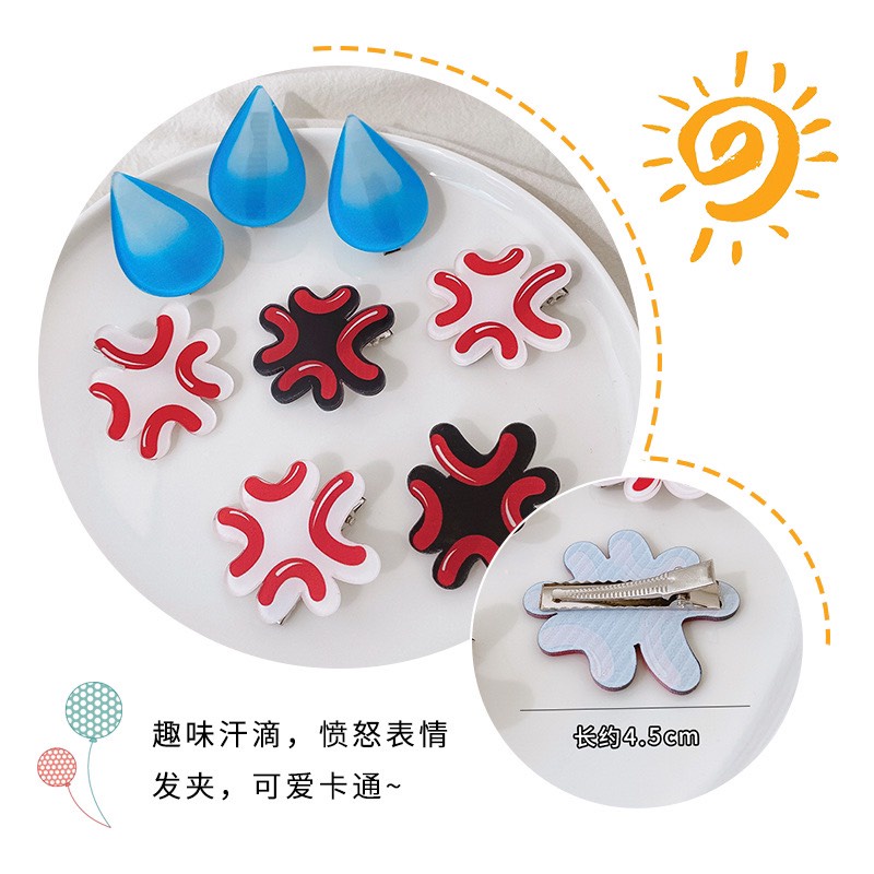 Kẹp Tóc Mái Hình Cảm Xúc Emoji Đổ Mồ Hôi Tức Giận Ngộ Nghĩnh Đáng Yêu Cặp Tóc Cào Tóc Mỏ Vịt Cute Hot Trend Dành Cho Nữ