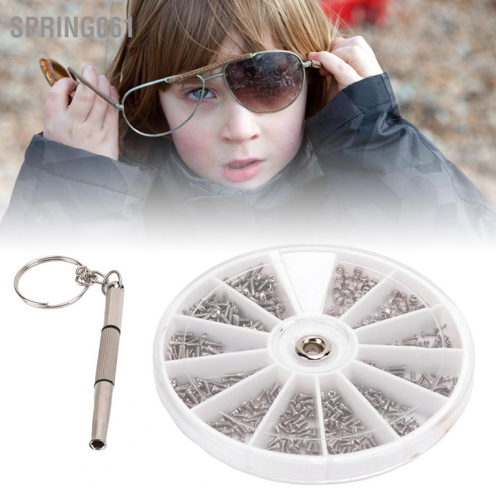 Spring061 Stainless Steel Screws Nuts Assortment Kit Screwdriver Repair Tool Set for Sunglasses Watches Cell Phones Clocks