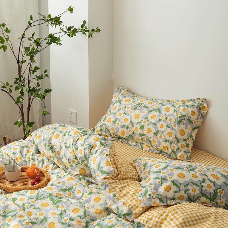 Poly Nhuỵ Hoa Vàng -  bộ vỏ chăn ga giường