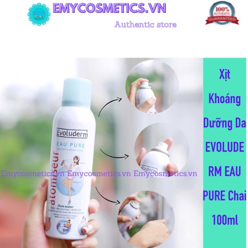 Xịt Khoáng Dưỡng Da EVOLUDERM EAU PURE Chai 100ml