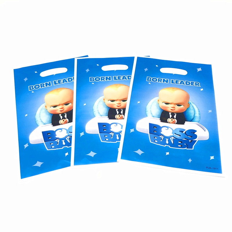 Set 10 Túi Đựng Quà Sinh Nhật Họa Tiết Hoạt Hình Cho Bé