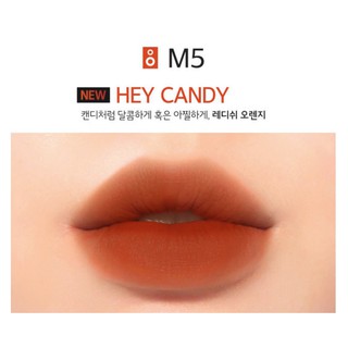 (HOT NEW 2 màu mới M5 VÀ M6)Son Kem Lì Siêu Mịn Merzy Bite The Beat Mellow Tint
