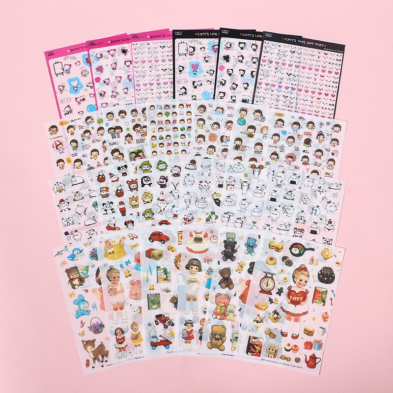 Set 6 miếng sticker trang trí dễ thương