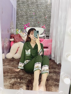 Bộ pịama lụa gấm