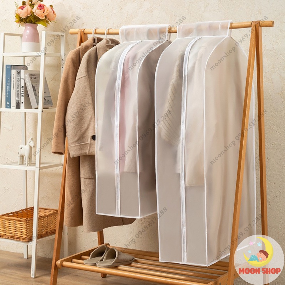 Túi Bọc Quần Áo Treo Tủ Chất Liệu Peva Trong Suốt Chống Thấm Nước, Bụi Bẩn