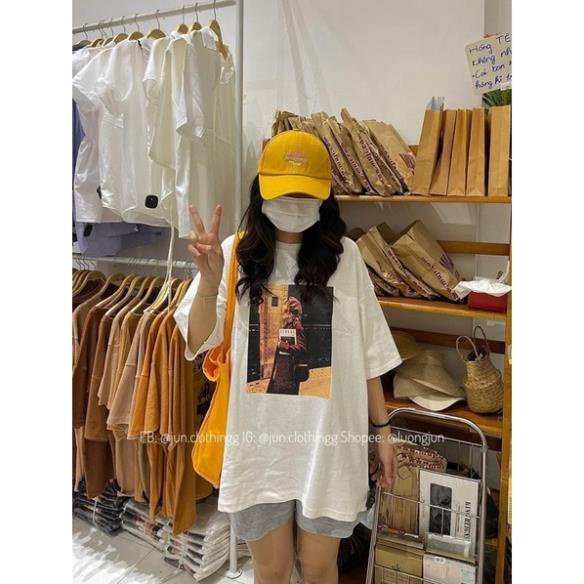 Áo Thun Vintage Unisex Rubystore Phông Ngắn Tay Lỡ Form Rộng Đẹp Cá Tính In Hình Tạp Chí Cô Gái Nam Nữ Ulzzang Hot