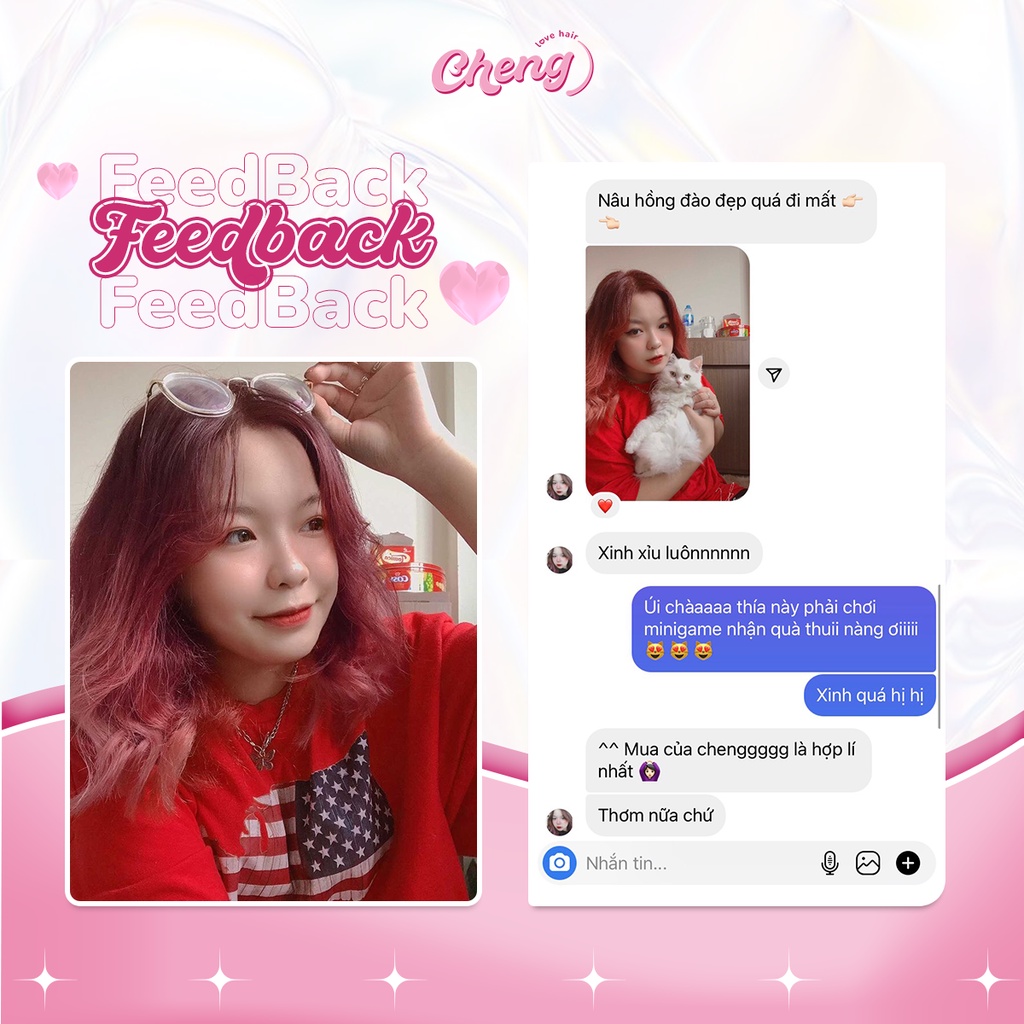 Thuốc Nhuộm Tóc Màu NÂU HỒNG ĐÀO Không Tẩy | Chenglovehair, Chenglovehairs