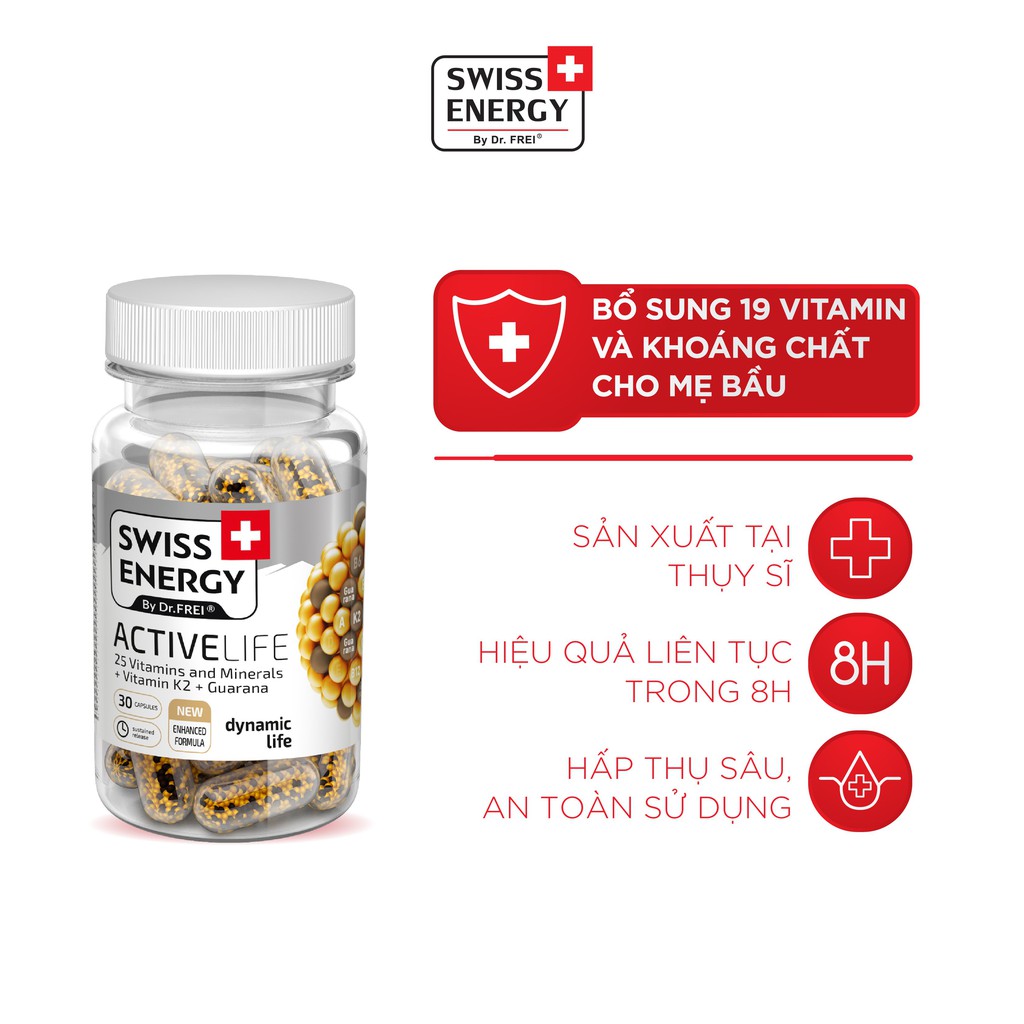 Viên Nang Vitamin Tổng Hợp Bổ Sung Năng Lượng - Swiss Energy Activelife (30 Viên)