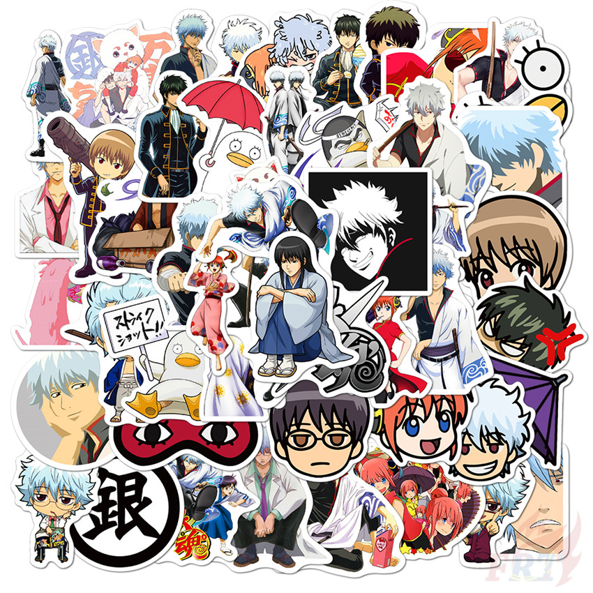 ❉ GINTAMA Series 03 Stickers ❉ 50Pcs/Set Anime Fashion DIY Waterproof Decals Doodle Stickers