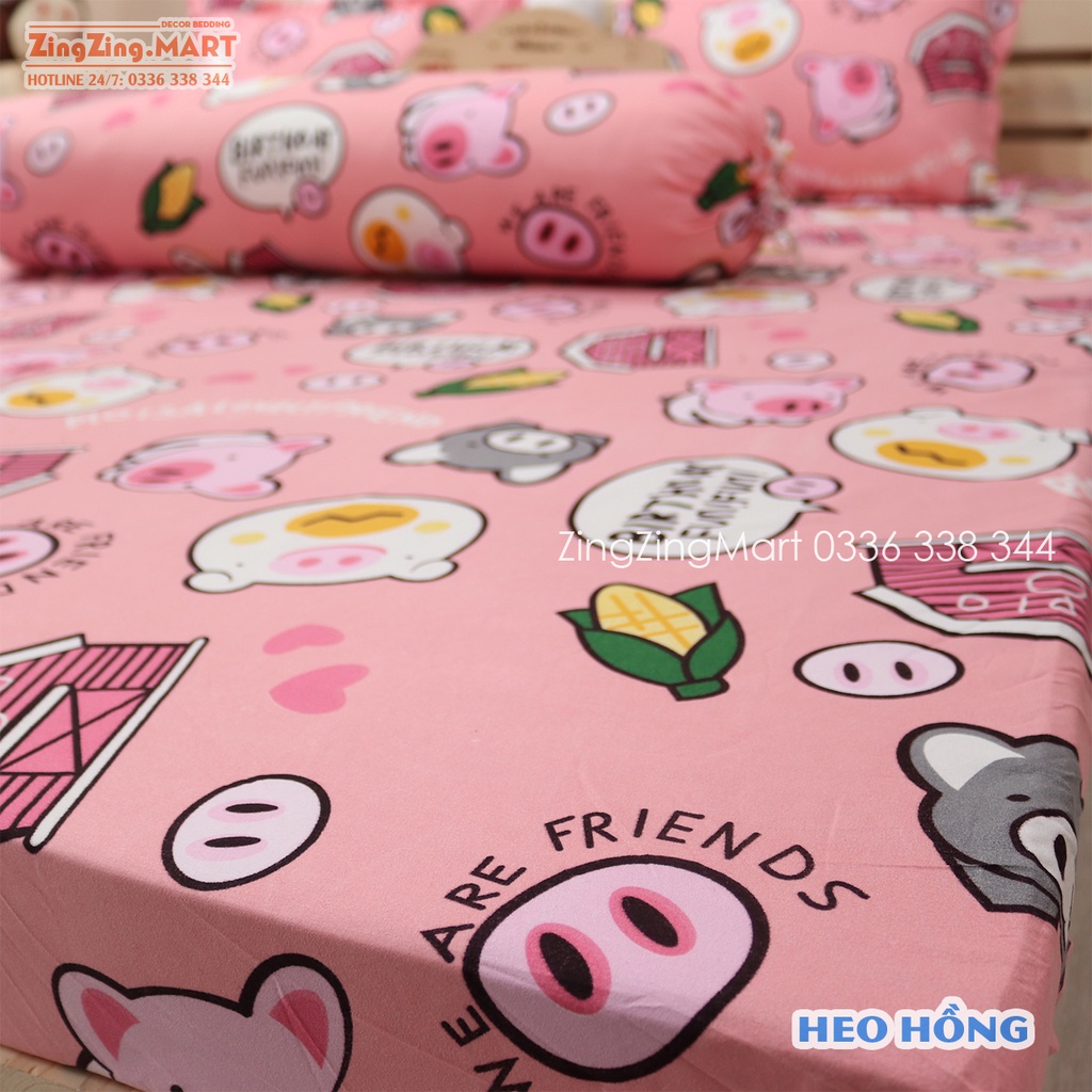 Bộ Ga Gối m4 x2m Poly Ga trải giường | Bộ Drap giường Tuần lộc ( 1 ga + 2 vỏ áo gối ) - ZingZingMart | BigBuy360 - bigbuy360.vn