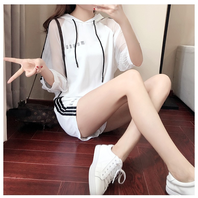 Fashion Short-sleeve Striped Sports Women's Shirt